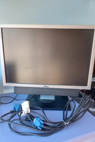 Monitor Dell con altoparlanti + cavi VGA/DVI