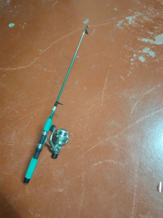 Caña de pesca con carrete