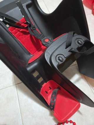 Portabebés para Bicicleta Negro/Rojo