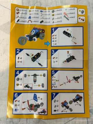 Juego construcción coche y moto 40 piezas