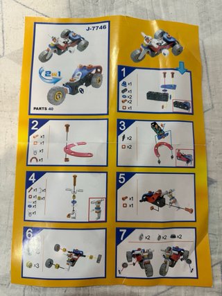 Juego construcción coche y moto 40 piezas