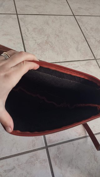 Borsa tracolla pelle e tessuto