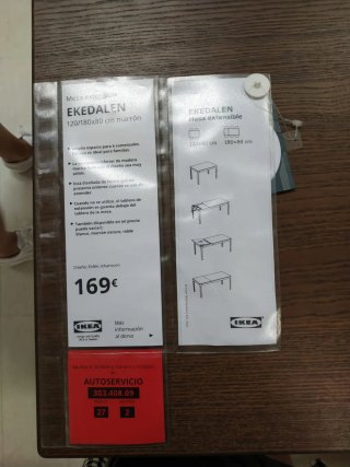 Mesa de comedor y 4 sillas de madera Ekedalen.