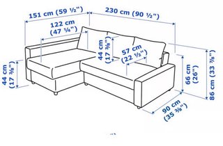Sofá Cama IKEA FRIHETEN Gris