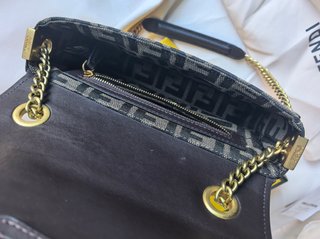Bolso Fendi Baguette Mediano Marrón Dorado