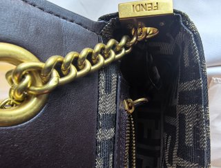 Bolso Fendi Baguette Mediano Marrón Dorado