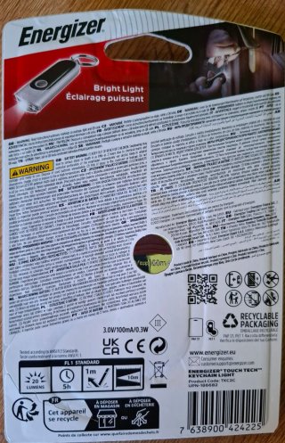 Linterna Energizer Touch Tech llavero