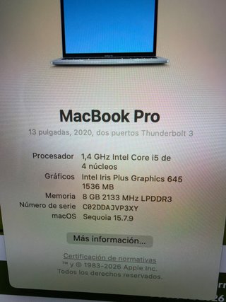 MacBook Pro 13 2020 Intel Core i5 8GB RAM