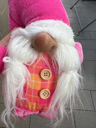 Gnomo di Natale Peluche Rosa