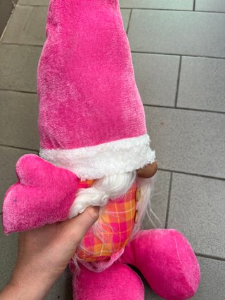 Gnomo di Natale Peluche Rosa