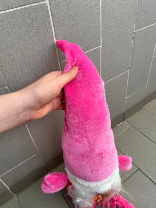 Gnomo di Natale Peluche Rosa