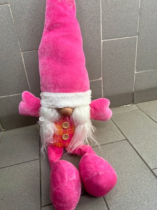 Gnomo di Natale Peluche Rosa