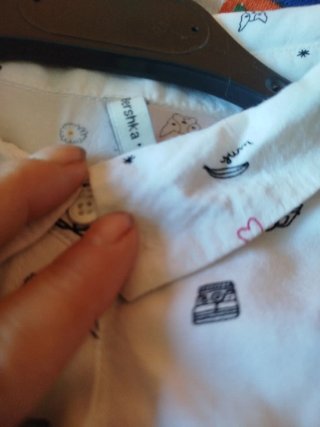 Camisa blanca estampada