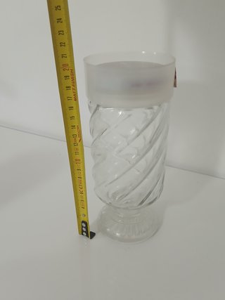 Vaso Vetro Trasparente Vintage Design Torciglione
