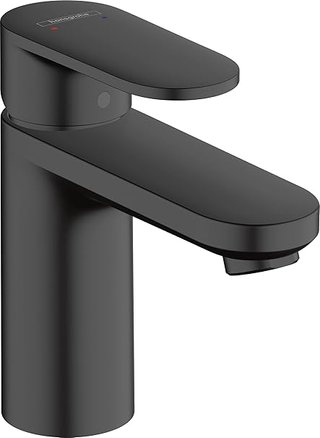 hansgrohe Vernis Blend Grifo monomando de lavabo 100, sin vaciador automático, negro mate, 71580670