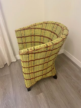 Silla de diseño en mimbre