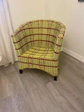 Silla de diseño en mimbre