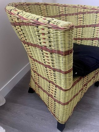 Silla de diseño en mimbre