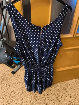Mono corto lunares azul marino talla XXL