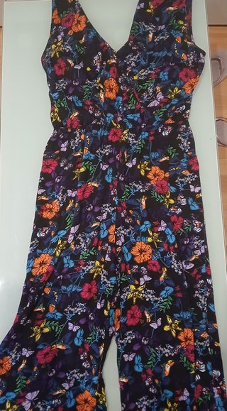 Mono floral negro multicolor