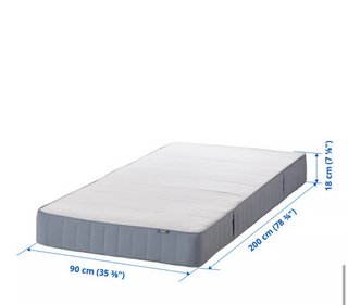 Cama IKEA SLATTUM 90x200 + Colchón