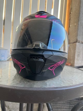 Casco Moto Scorpion Exo-391  T-S 56 cm Negro/Rosa