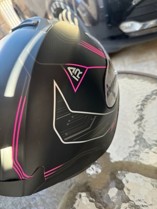 Casco Moto Scorpion Exo-391  T-S 56 cm Negro/Rosa