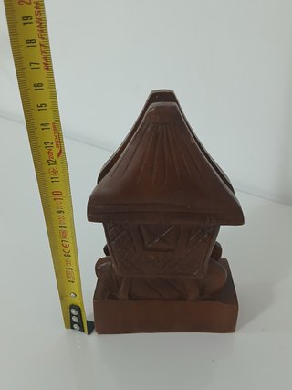 Portatovaglioli Vintage Capanna Legno Intagliato
