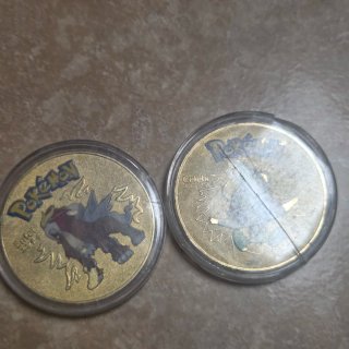 Lote 2 Monedas Metálicas Pokémon