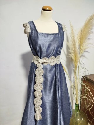 Conjunto Medieval/Cosplay Azul y Plateado