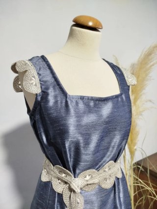 Conjunto Medieval/Cosplay Azul y Plateado