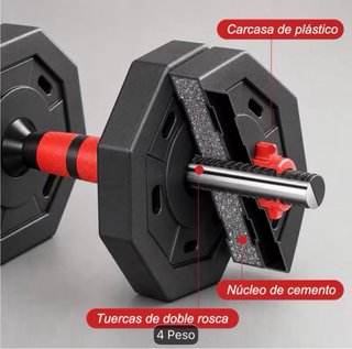 Juego Mancuernas Ajustables 40kg (2 en 1)