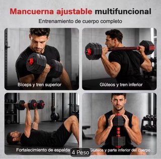 Juego Mancuernas Ajustables 40kg (2 en 1)