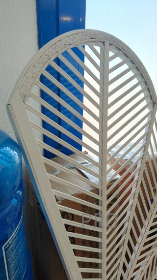 Testata Letto in Legno di Bambù Bianco