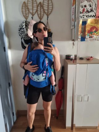 Mochila de porteo Boba azul