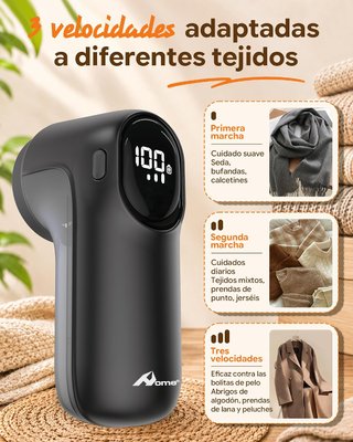 QUITAPELUSAS ELÉCTRICO 6 CUCHILLAS CON PANTALLA