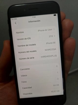 iPhone SE (2ª Gen) 64Gb Nero