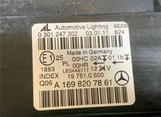 Mercedes a1698207861 faro derecho clase b bm 61321