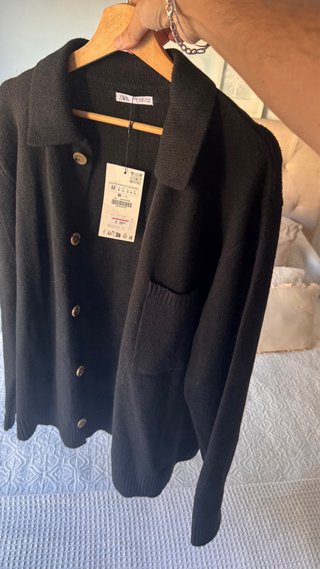 Cardigan punto Zara botones negro