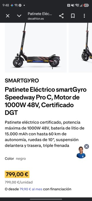 Patinete Eléctrico smartGyro Speedway Pro C