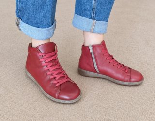 Botines On Foot Piel Rojo Talla 37 Barefoot
