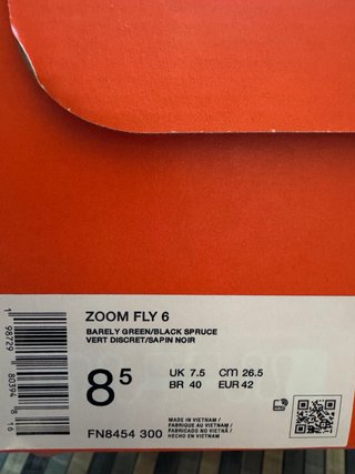 Nike Zoom Fly 6 FN8454-300 Barely Green/Black T.42