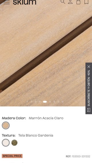 Conjunto mesa y sillas madera Acacia