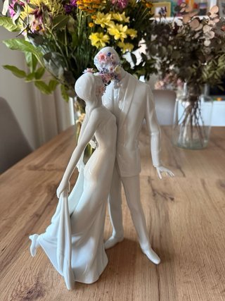 Figura Lladro Pareja Joven Flores Porcelana