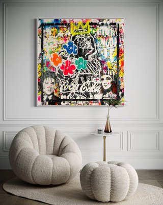 Lienzo MIKKO "Darth Vader Warhol Flowers"