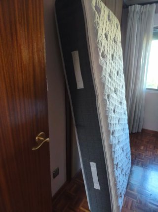 Cama 90 con cabecero, colchón y canapé