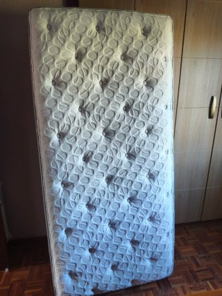 Cama 90 con cabecero, colchón y canapé
