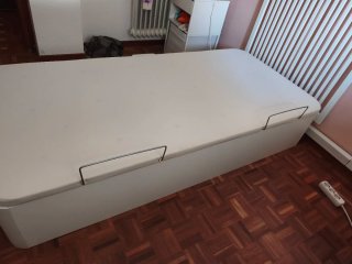 Cama 90 con cabecero, colchón y canapé