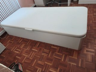 Cama 90 con cabecero, colchón y canapé