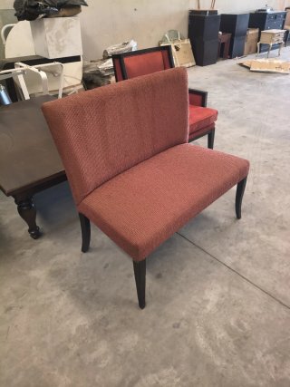 Sillón vintage tela y madera